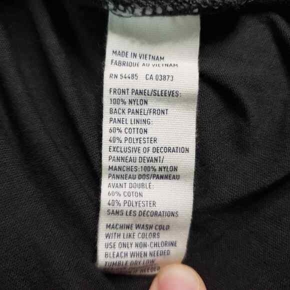 American Eagle Outfitters Dark Grey Lace Front Top - Medium - Picture 8 of 9